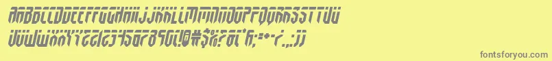 フォントfedyralsemital – 黄色の背景に灰色の文字