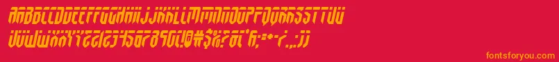 fedyralsemital Font – Orange Fonts on Red Background