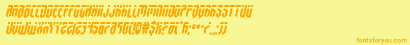 fedyralsemital Font – Orange Fonts on Yellow Background