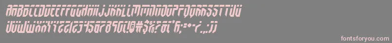 フォントfedyralsemital – 灰色の背景にピンクのフォント