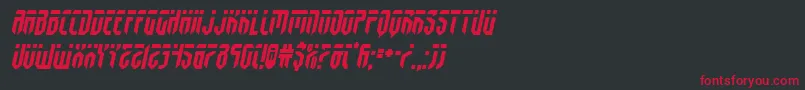 フォントfedyralsemital – 黒い背景に赤い文字