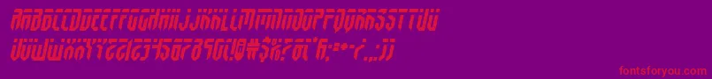 フォントfedyralsemital – 紫の背景に赤い文字