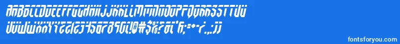 Шрифт fedyralsemital – белые шрифты на синем фоне