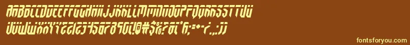 Шрифт fedyralsemital – жёлтые шрифты на коричневом фоне