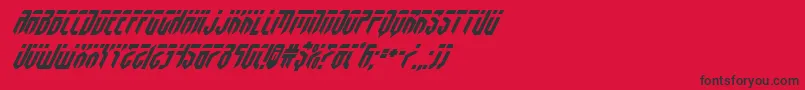 フォントfedyralsuperital – 赤い背景に黒い文字