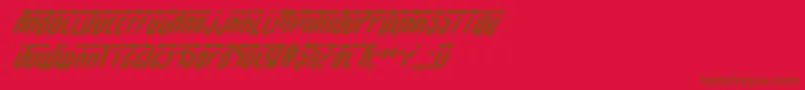 fedyralsuperital Font – Brown Fonts on Red Background
