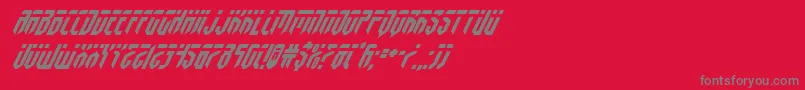 fedyralsuperital Font – Gray Fonts on Red Background