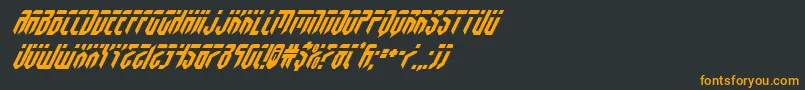 fedyralsuperital-Schriftart – Orangefarbene Schriften auf schwarzem Hintergrund