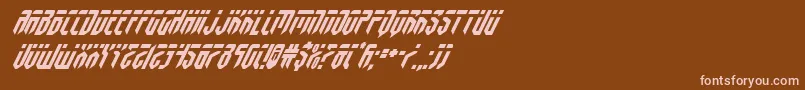 fedyralsuperital Font – Pink Fonts on Brown Background