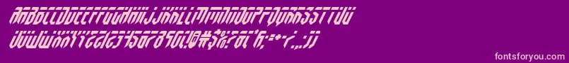 fedyralsuperital Font – Pink Fonts on Purple Background