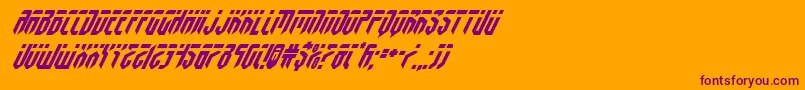 fedyralsuperital Font – Purple Fonts on Orange Background