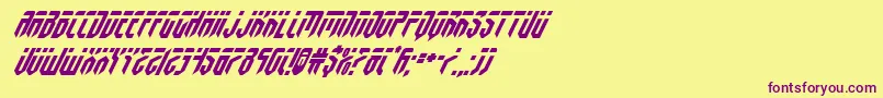fedyralsuperital Font – Purple Fonts on Yellow Background