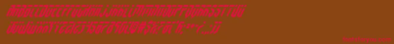 fedyralsuperital Font – Red Fonts on Brown Background