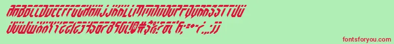 fedyralsuperital Font – Red Fonts on Green Background