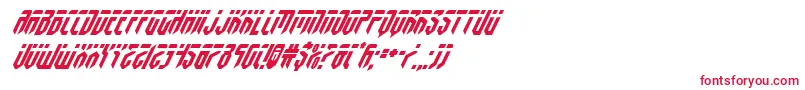 フォントfedyralsuperital – 白い背景に赤い文字