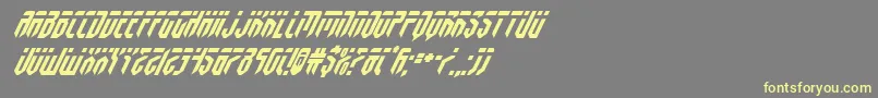 fedyralsuperital Font – Yellow Fonts on Gray Background