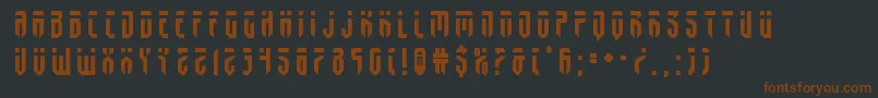 fedyraltitle-fontti – ruskeat fontit mustalla taustalla