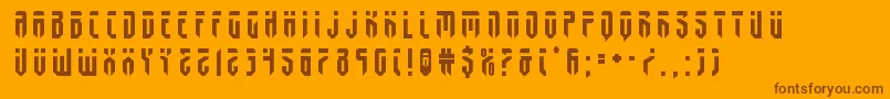 fedyraltitle Font – Brown Fonts on Orange Background