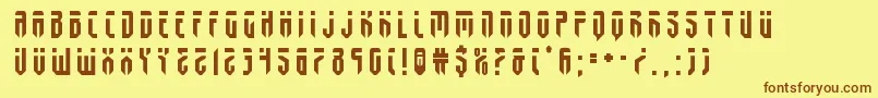 Шрифт fedyraltitle – коричневые шрифты на жёлтом фоне