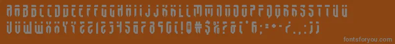 フォントfedyraltitle – 茶色の背景に灰色の文字