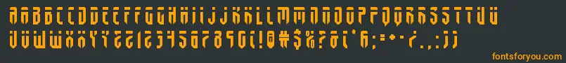 フォントfedyraltitle – 黒い背景にオレンジの文字