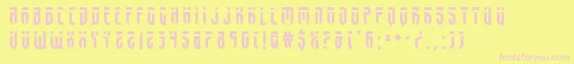 fedyraltitle-Schriftart – Rosa Schriften auf gelbem Hintergrund