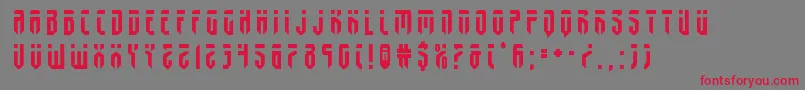 フォントfedyraltitle – 赤い文字の灰色の背景