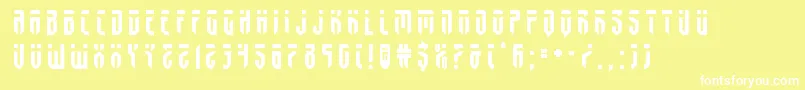 フォントfedyraltitle – 黄色い背景に白い文字