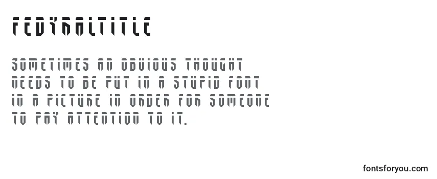 Обзор шрифта Fedyraltitle