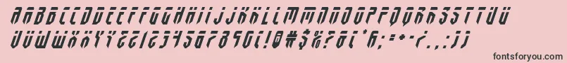 フォントfedyraltitleital – ピンクの背景に黒い文字