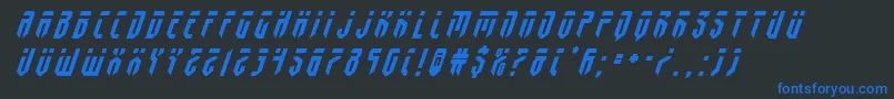 fedyraltitleital Font – Blue Fonts on Black Background