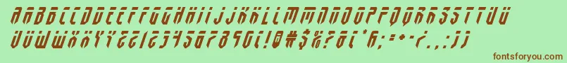 fedyraltitleital Font – Brown Fonts on Green Background