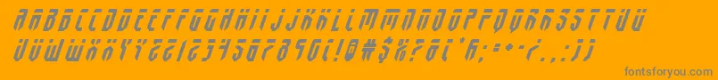 フォントfedyraltitleital – オレンジの背景に灰色の文字