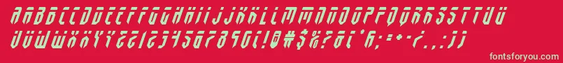 fedyraltitleital Font – Green Fonts on Red Background