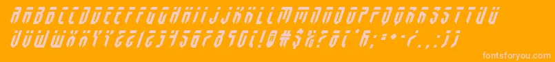 fedyraltitleital Font – Pink Fonts on Orange Background