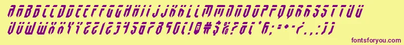 fedyraltitleital Font – Purple Fonts on Yellow Background