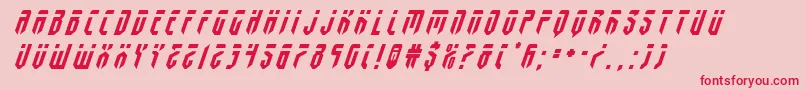 フォントfedyraltitleital – ピンクの背景に赤い文字