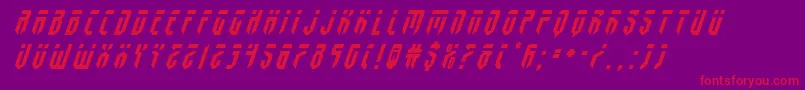 fedyraltitleital Font – Red Fonts on Purple Background