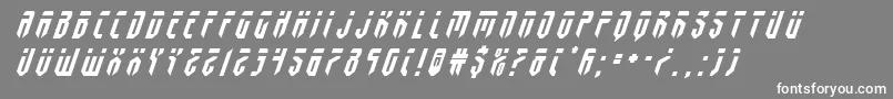 Шрифт fedyraltitleital – белые шрифты на сером фоне