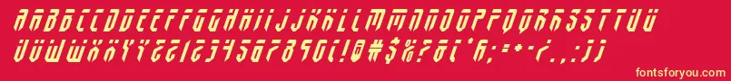 fedyraltitleital Font – Yellow Fonts on Red Background