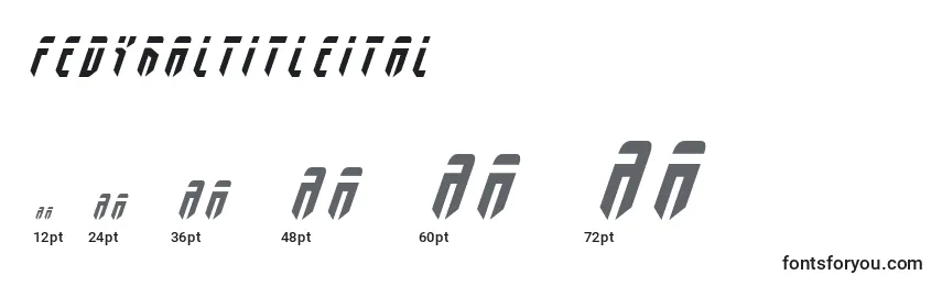 Fedyraltitleital Font Sizes