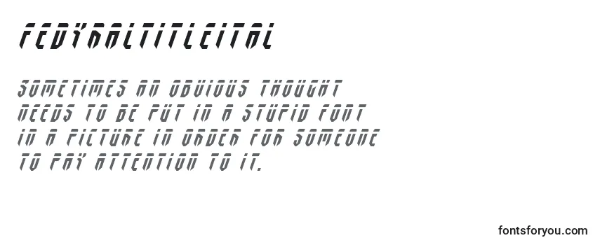 Fedyraltitleital Font