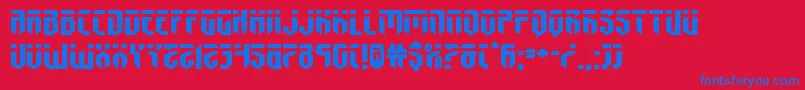 fedyralxtraexpand Font – Blue Fonts on Red Background