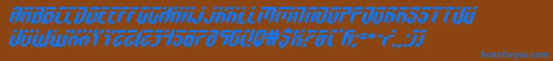 Шрифт fedyralxtraexpandital – синие шрифты на коричневом фоне