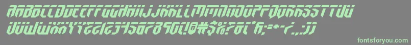 fedyralxtraexpandital-Schriftart – Grüne Schriften auf grauem Hintergrund