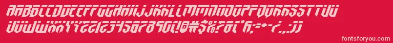 fedyralxtraexpandital Font – Pink Fonts on Red Background