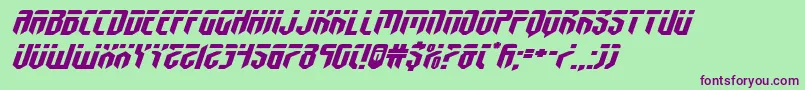fedyralxtraexpandital Font – Purple Fonts on Green Background