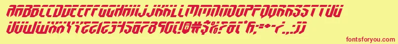 fedyralxtraexpandital Font – Red Fonts on Yellow Background