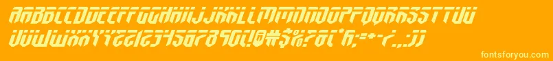 fedyralxtraexpandital Font – Yellow Fonts on Orange Background