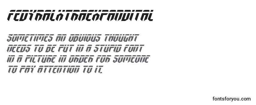 Обзор шрифта Fedyralxtraexpandital